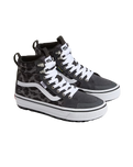 The Vans Womens SK8-Hi Waterproof Insulated MTE Shoes in Leopard Charcoal Grey