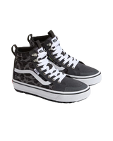 The Vans Womens SK8-Hi Waterproof Insulated MTE Shoes in Leopard Charcoal Grey