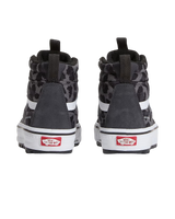 The Vans Womens SK8-Hi Waterproof Insulated MTE Shoes in Leopard Charcoal Grey