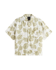 Doren Printed Camp Shirt in Soft Sage