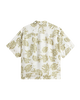 Doren Printed Camp Shirt in Soft Sage