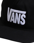 The Vans Mens Stretch Logo Snapback Cap in Black