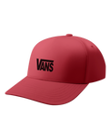 The Vans Mens Stretch Logo Cap in Crimson Haze