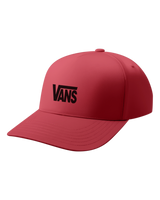 The Vans Mens Stretch Logo Cap in Crimson Haze