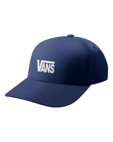 The Vans Mens Stretch Logo Cap in Deep Indigo