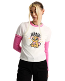 Puppy Ringer T-Shirt in Egret