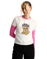 Puppy Ringer T-Shirt in Egret