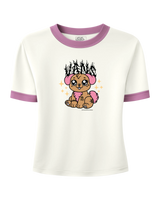 The Vans Womens Puppy Ringer T-Shirt in Egret