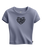 The Vans Womens Barbed Heart T-Shirt in Glacial Slate