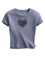 The Vans Womens Barbed Heart T-Shirt in Glacial Slate