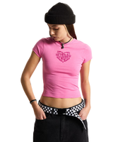 Barbed Heart T-Shirt in Pink Fizz