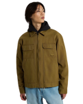 Mcavoy II Zip Station Jacket in Olive Brown