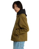 Mcavoy II Zip Station Jacket in Olive Brown