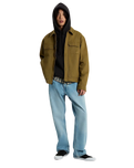 Mcavoy II Zip Station Jacket in Olive Brown