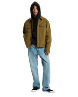 Mcavoy II Zip Station Jacket in Olive Brown