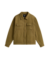 The Vans Mens Mcavoy II Zip Station Jacket in Olive Brown