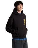 Cut & Paste Hoodie in Black