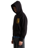 Cut & Paste Hoodie in Black