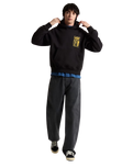 Cut & Paste Hoodie in Black
