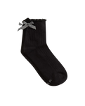 The Vans Womens Bow Back Socks in Black & White