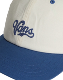 The Vans Womens Lefty Script Cap in True Navy
