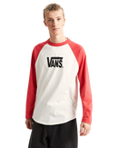 Core Raglan Long Sleeve T-Shirt in Crimson Haze
