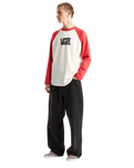 Core Raglan Long Sleeve T-Shirt in Crimson Haze