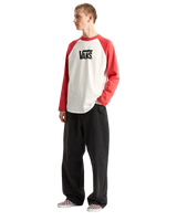 Core Raglan Long Sleeve T-Shirt in Crimson Haze