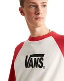 Core Raglan Long Sleeve T-Shirt in Crimson Haze