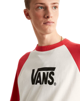 Core Raglan Long Sleeve T-Shirt in Crimson Haze