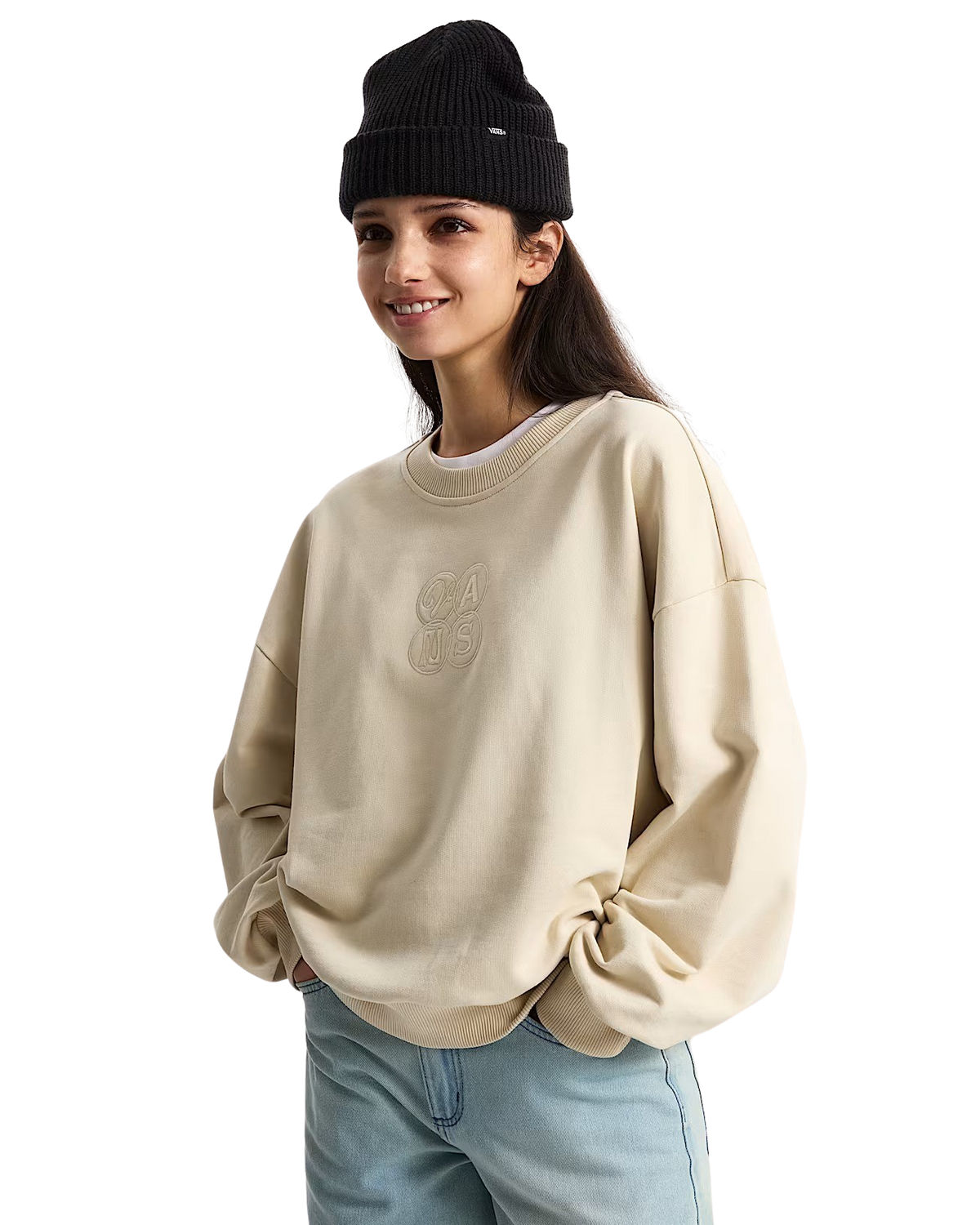 Ellipse Retro Sweatshirt in Oatmeal