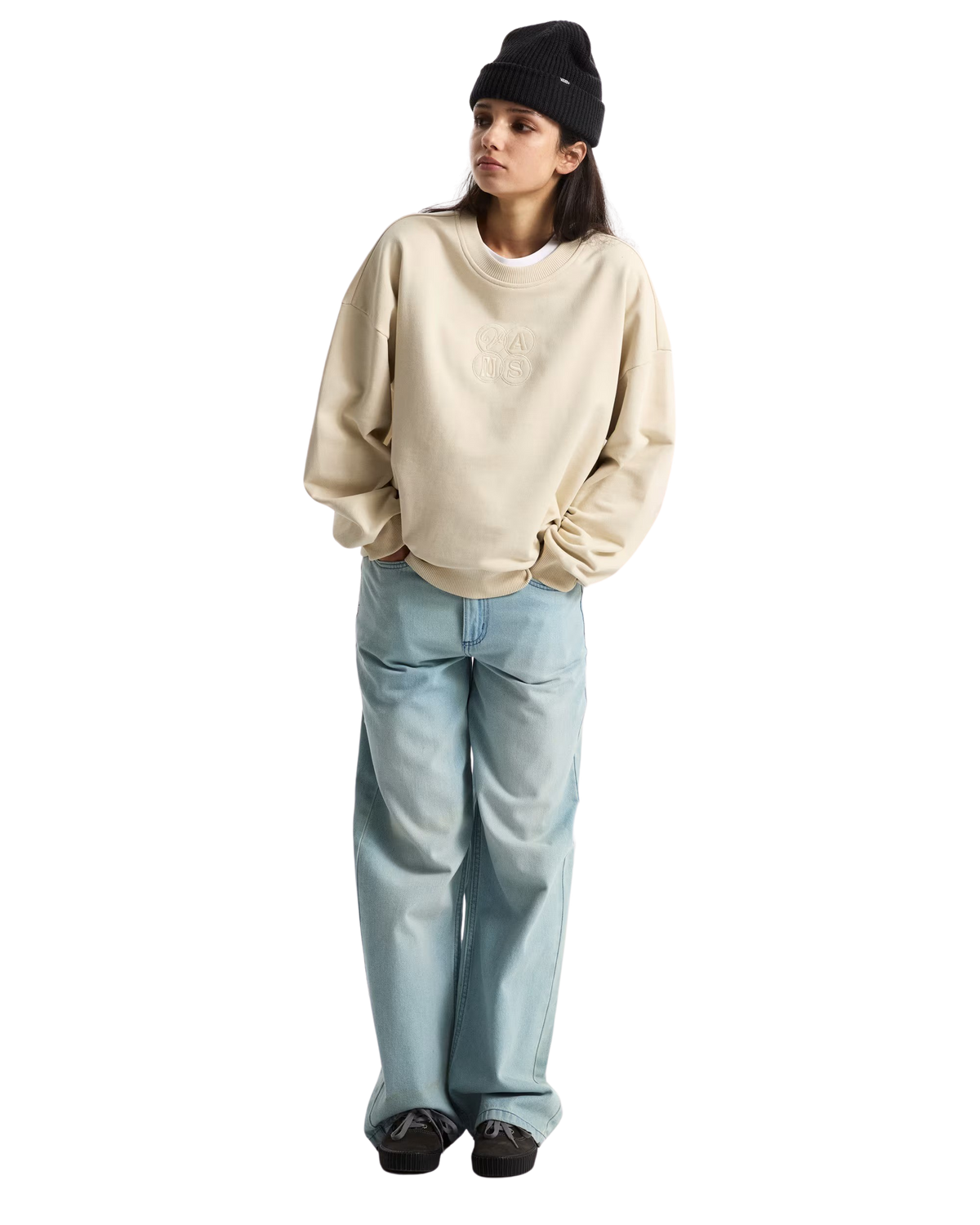 Ellipse Retro Sweatshirt in Oatmeal