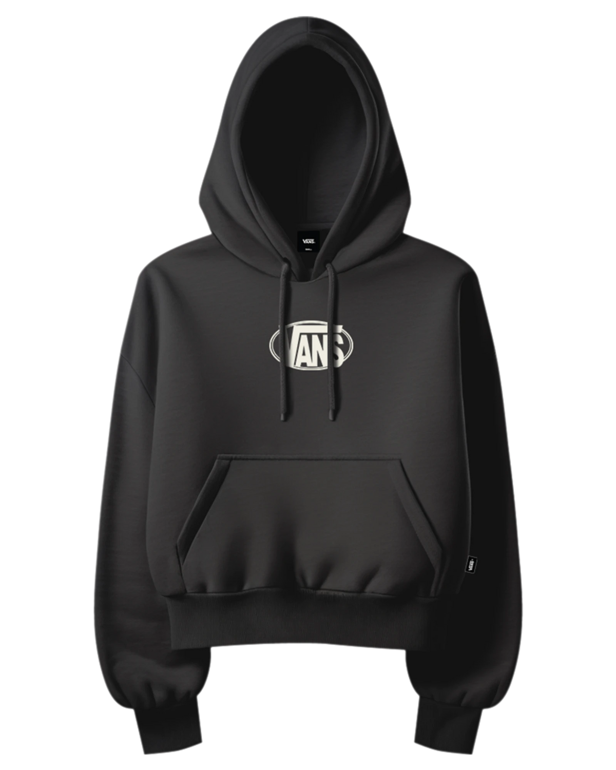 The Vans Womens Oval Logo Retro Hoodie in Black
