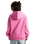 Y2K Star Zip Hoodie in Pink Fizz