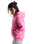 Y2K Star Zip Hoodie in Pink Fizz