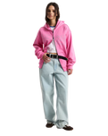 Y2K Star Zip Hoodie in Pink Fizz
