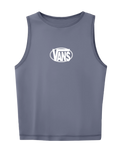 The Vans Womens Oval Logo Vest in Glacial Slate