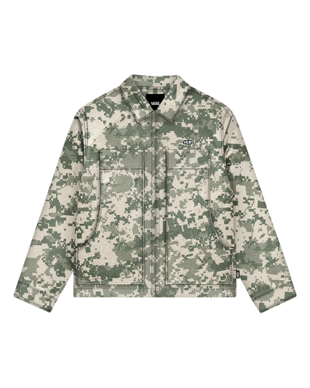 The Vans Mens Mcavoy Zip Station Printed Jacket in Digi Camo
