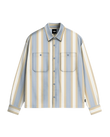 The Vans Mens Larkspur Stripe Shirt in Soft Slate