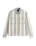 The Vans Mens Larkspur Stripe Shirt in Soft Slate
