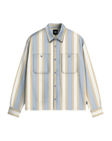 The Vans Mens Larkspur Stripe Shirt in Soft Slate