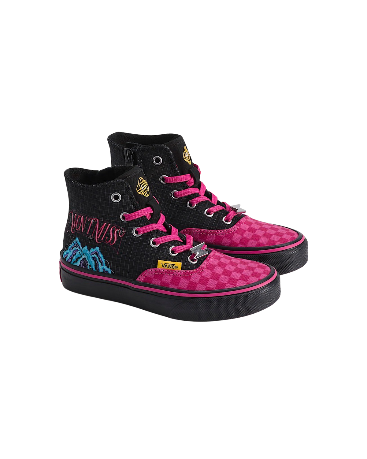 Kids Kpop Mira Hi Shoes in Black