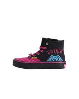 Girls Kpop Demon Hunters x Vans Authentic Hi 2.0 Zip Shoes in Black