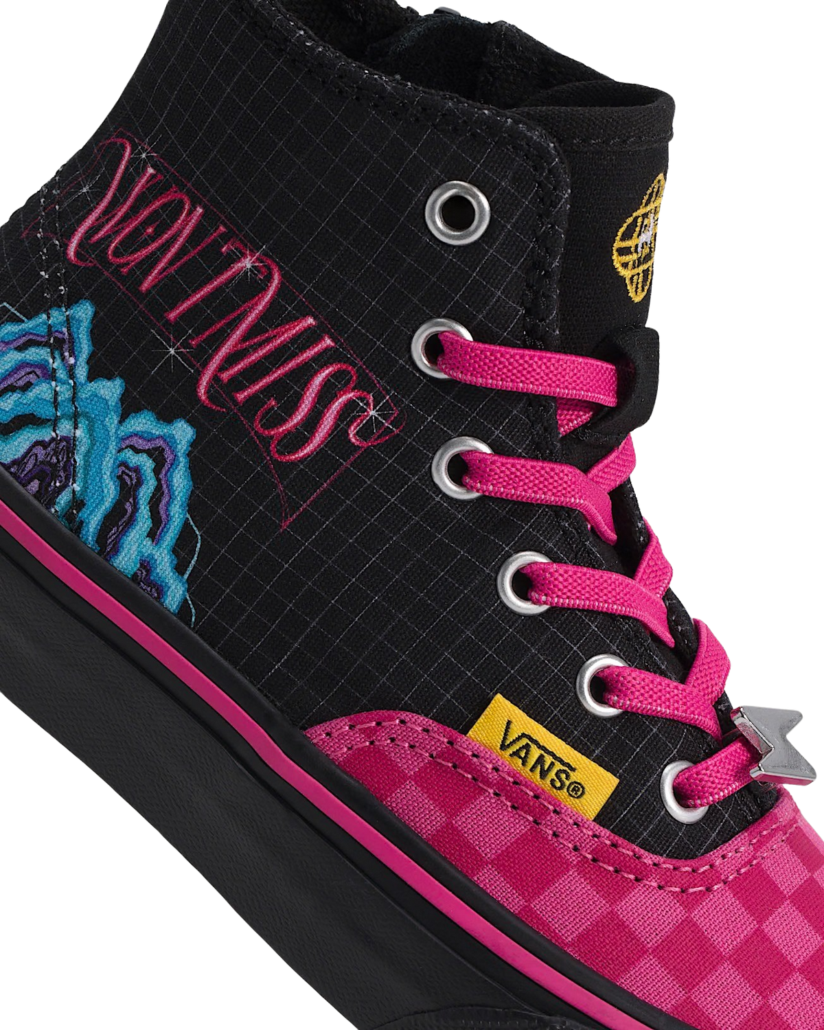 Kids Kpop Mira Hi Shoes in Black