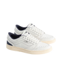 The Vans Mens Court Low Shoes in White & Navy