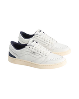 The Vans Mens Court Low Shoes in White & Navy