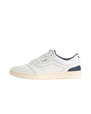 The Vans Mens Court Low Shoes in White & Navy