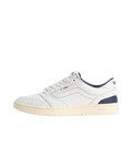 The Vans Mens Court Low Shoes in White & Navy