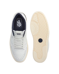 The Vans Mens Court Low Shoes in White & Navy