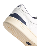 The Vans Mens Court Low Shoes in White & Navy